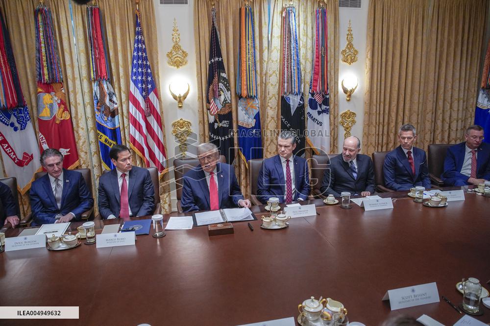 Trump Holds a Cabinet Meeting - Washington, DC