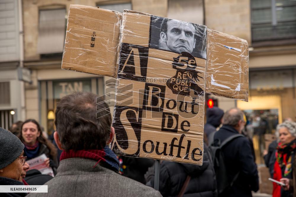 Protests Against New Austerity Measures in France - Paris