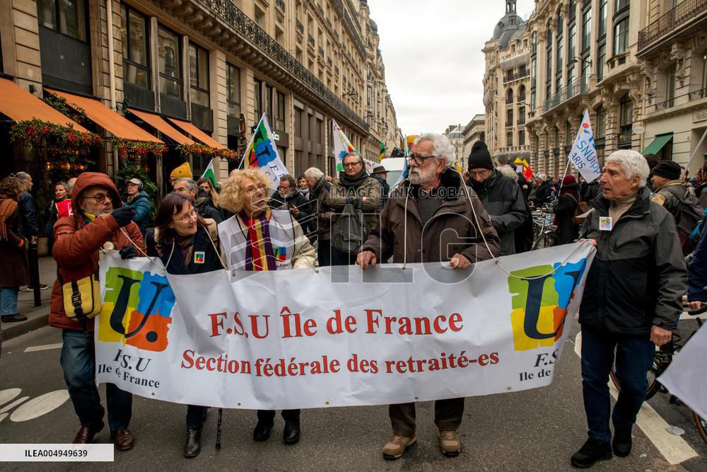 Protests Against New Austerity Measures in France - Paris