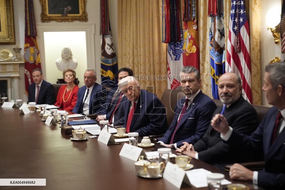 Trump Holds a Cabinet Meeting - Washington, DC