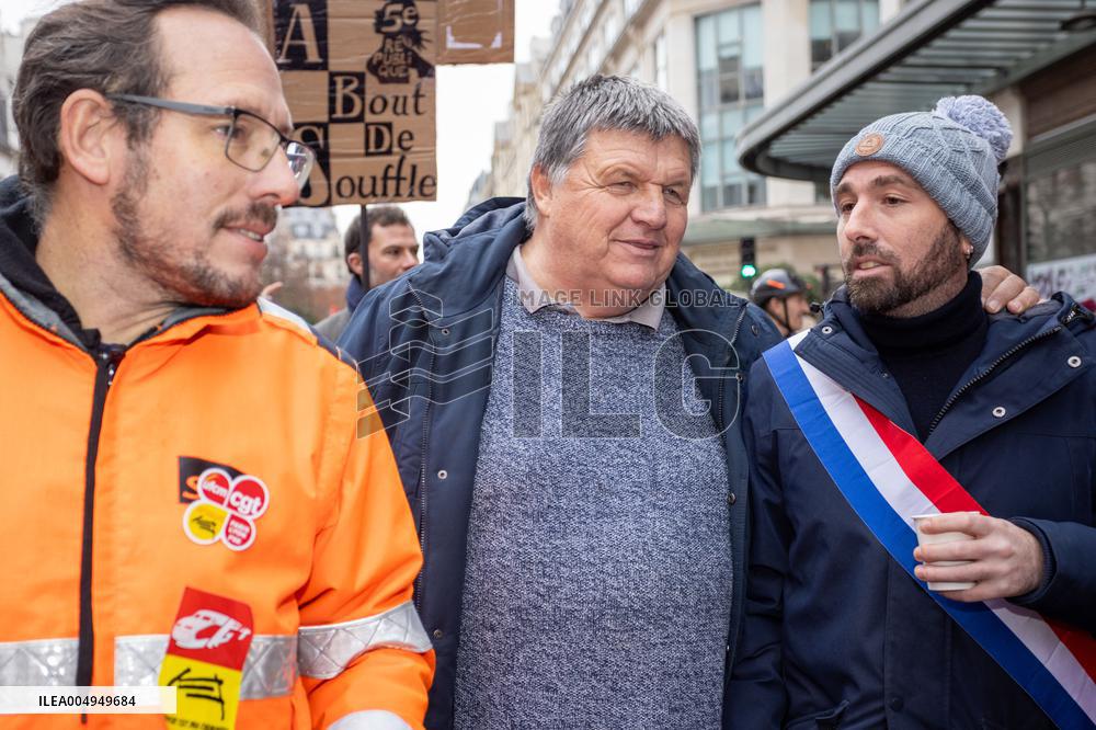 Protests Against New Austerity Measures in France - Paris