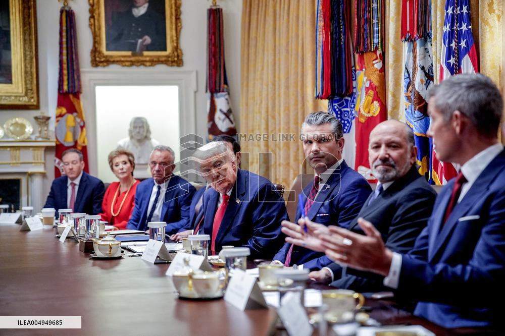 Trump Holds a Cabinet Meeting - Washington, DC