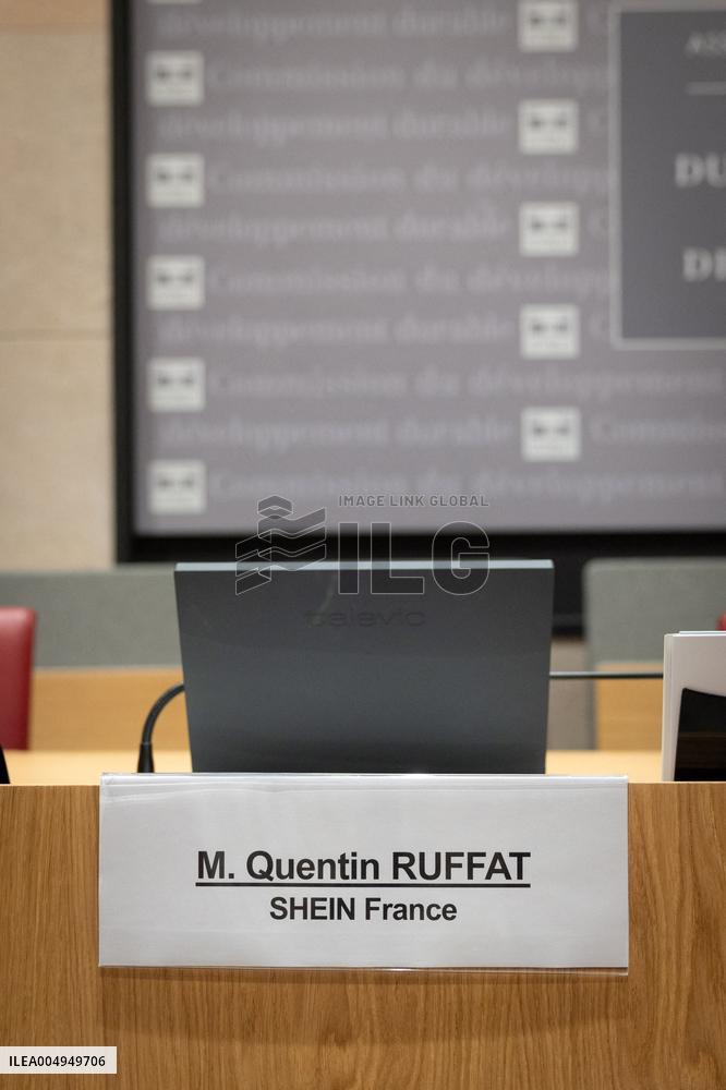 Committee hearing for E-commerce giant Shein at National Assembly - Paris AJ