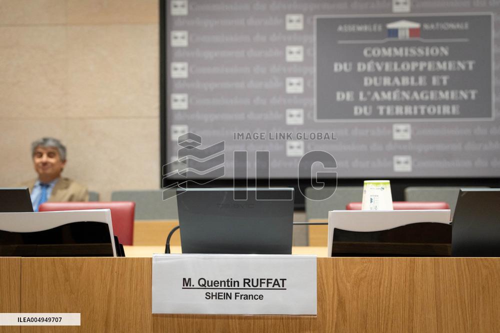 Committee hearing for E-commerce giant Shein at National Assembly - Paris AJ