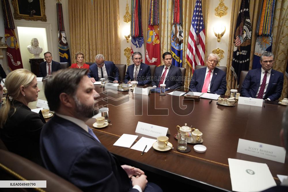 Trump Holds a Cabinet Meeting - Washington, DC