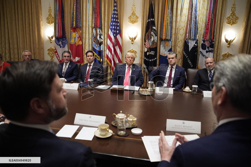 Trump Holds a Cabinet Meeting - Washington, DC