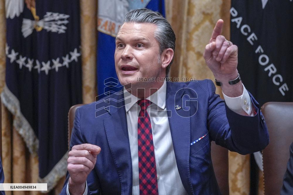 Trump Holds a Cabinet Meeting - Washington, DC