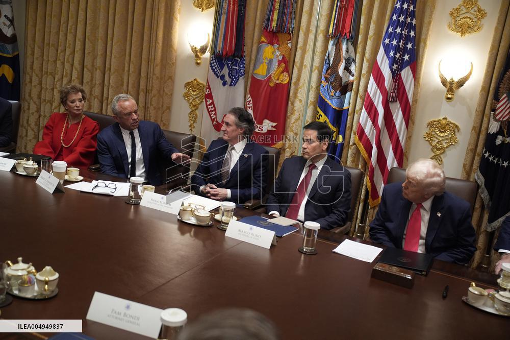 Trump Holds a Cabinet Meeting - Washington, DC