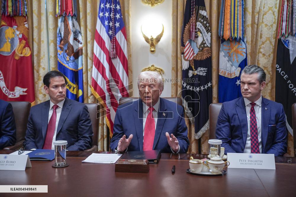 Trump Holds a Cabinet Meeting - Washington, DC