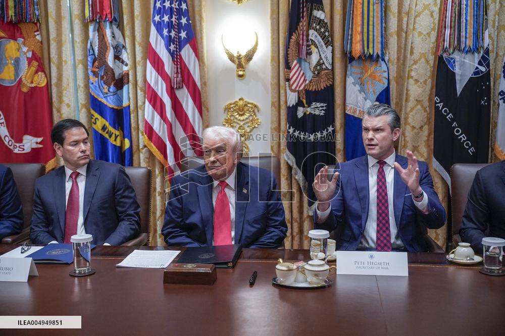 Trump Holds a Cabinet Meeting - Washington, DC