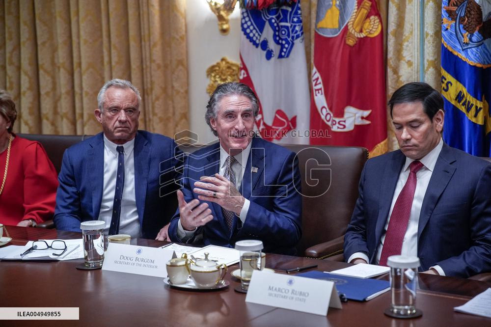 Trump Holds a Cabinet Meeting - Washington, DC