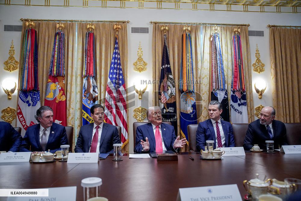 Trump Holds a Cabinet Meeting - Washington, DC