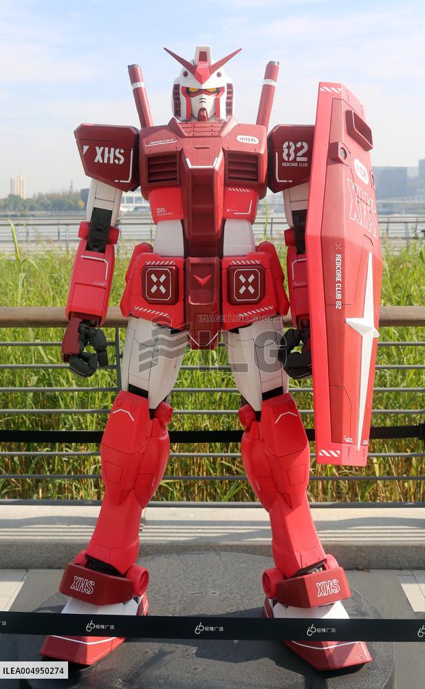 Rednote x Bandai Gundam Co-branded Red-painted Robot Mode