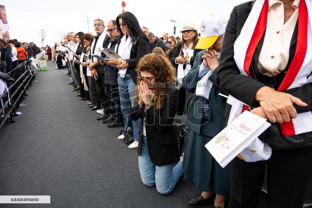 Pope Leo XIV Leads A Holy Mass at Beirut's Waterfront - Lebanon