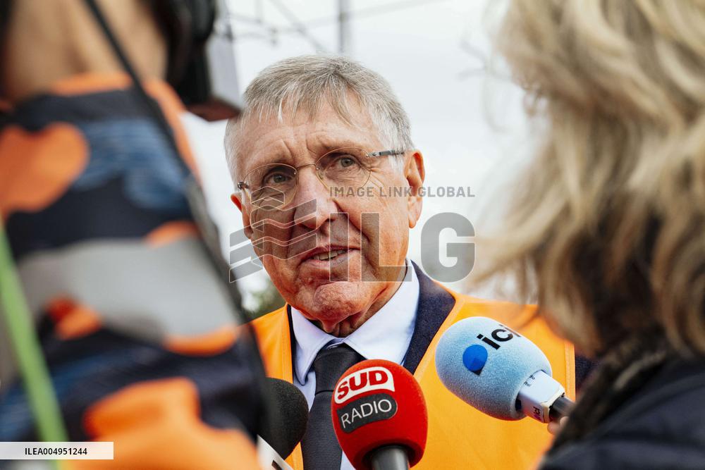 Visit of the LGV Toulouse - Bordeaux Site - Saint-Jory