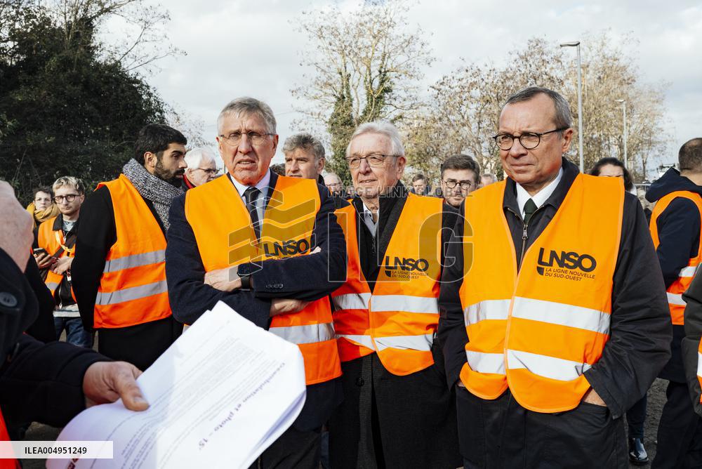 Visit of the LGV Toulouse - Bordeaux Site - Saint-Jory