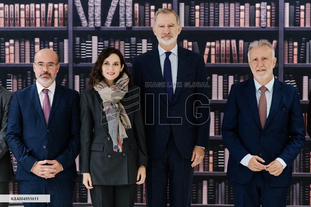 King Felipe At Democratization Conference - Madrid