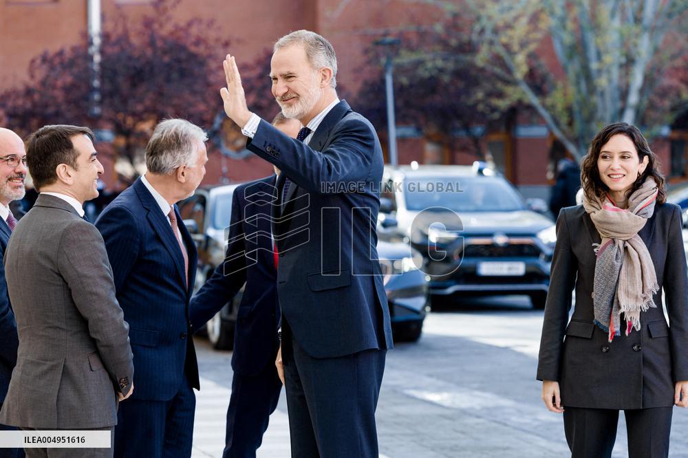 King Felipe At Democratization Conference - Madrid