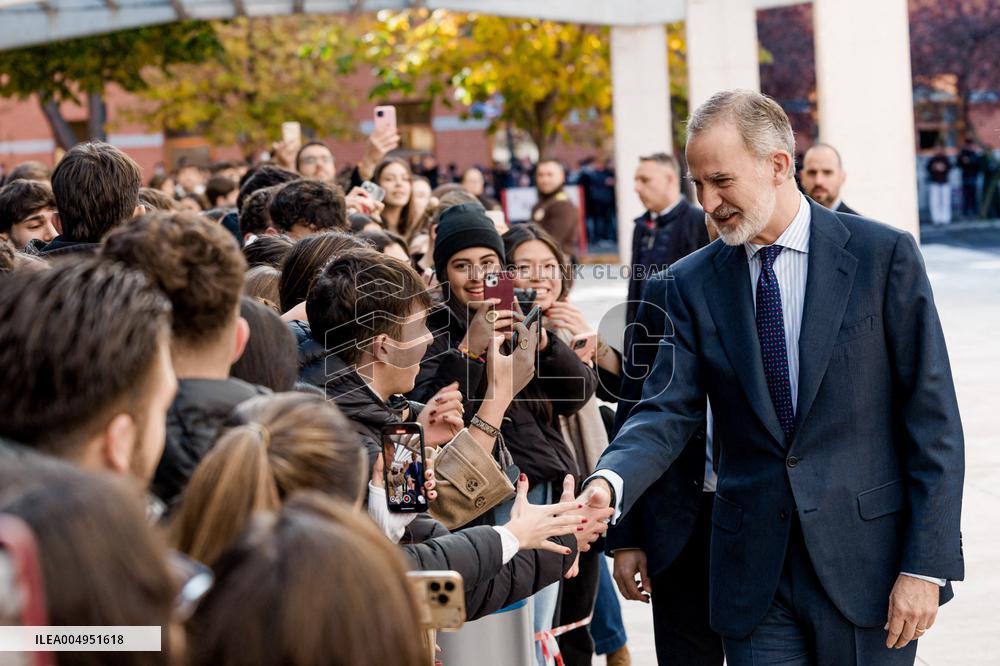 King Felipe At Democratization Conference - Madrid