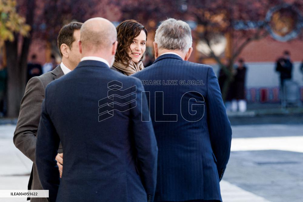 King Felipe At Democratization Conference - Madrid