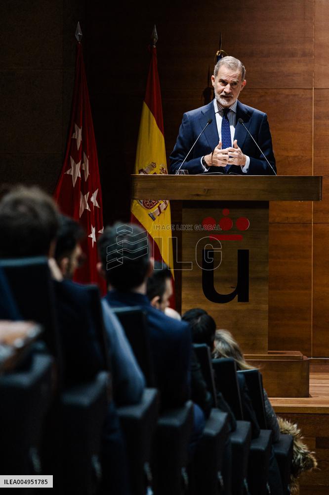 King At Democratization Conference - Madrid