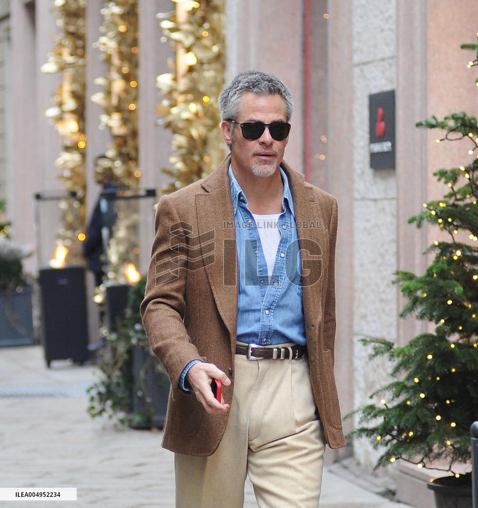 Chris Pine Out And About - Milan