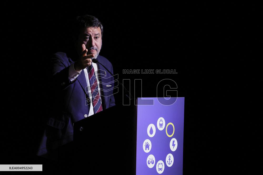 Matteo Salvini At Infrastruttura Ventisei - Rome