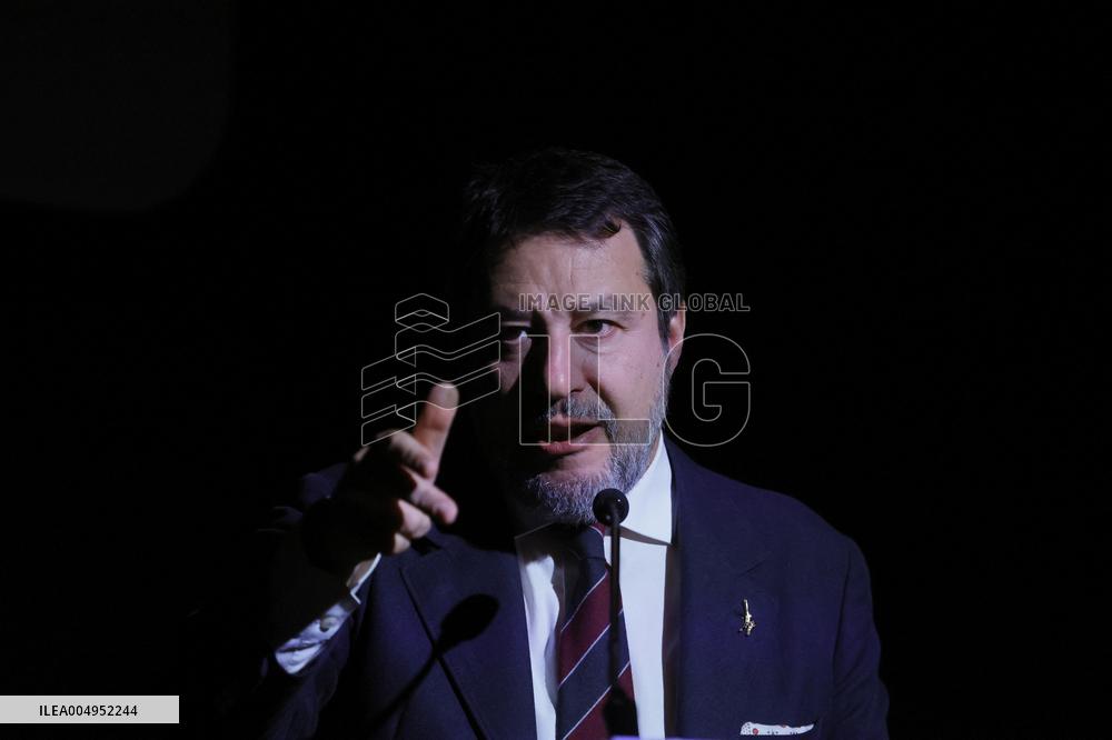 Matteo Salvini At Infrastruttura Ventisei - Rome