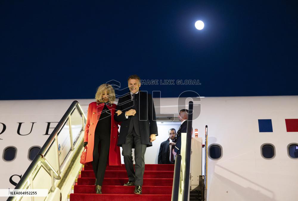 President Macron Arrives In Beijing