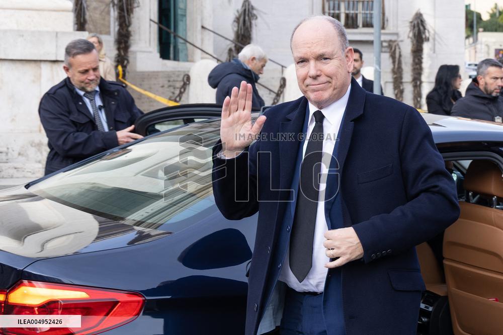 Albert of Monaco at Funeral of Nicola Pietrangeli - Rome