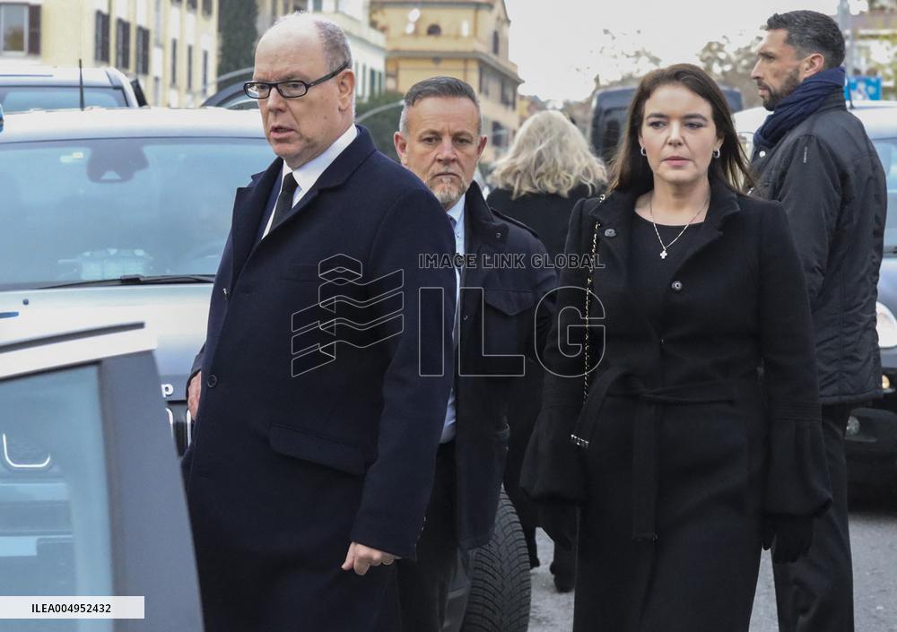Albert of Monaco at Funeral of Nicola Pietrangeli - Rome