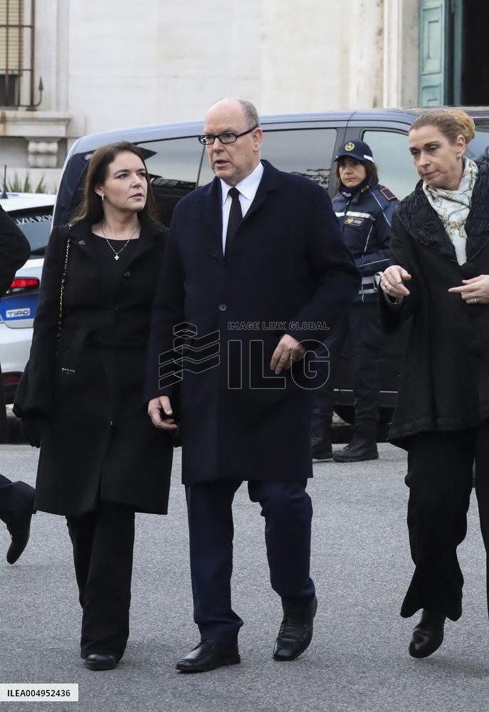 Albert of Monaco at Funeral of Nicola Pietrangeli - Rome