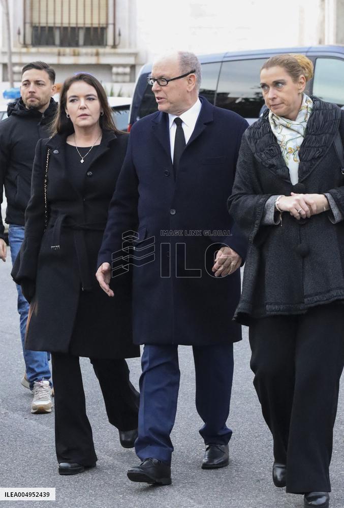 Albert of Monaco at Funeral of Nicola Pietrangeli - Rome