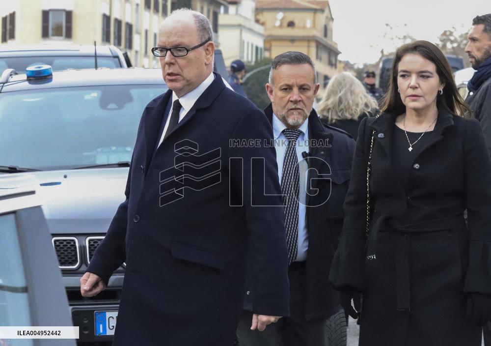 Albert of Monaco at Funeral of Nicola Pietrangeli - Rome