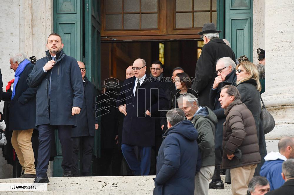 Albert of Monaco at Funeral of Nicola Pietrangeli - Rome