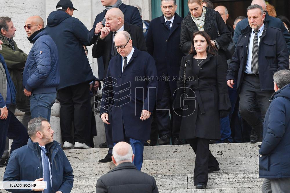 Albert of Monaco at Funeral of Nicola Pietrangeli - Rome