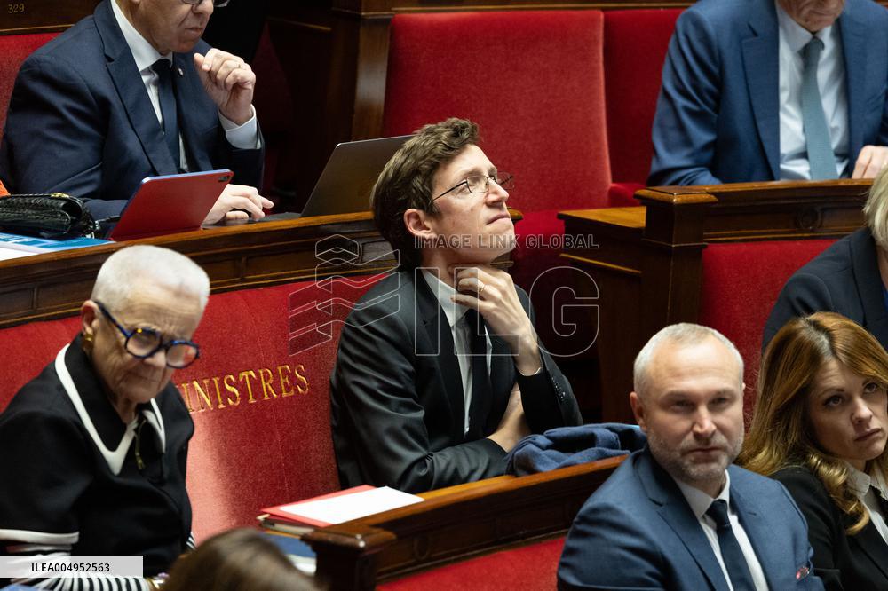 Questions to the government at the National Assembly - Paris