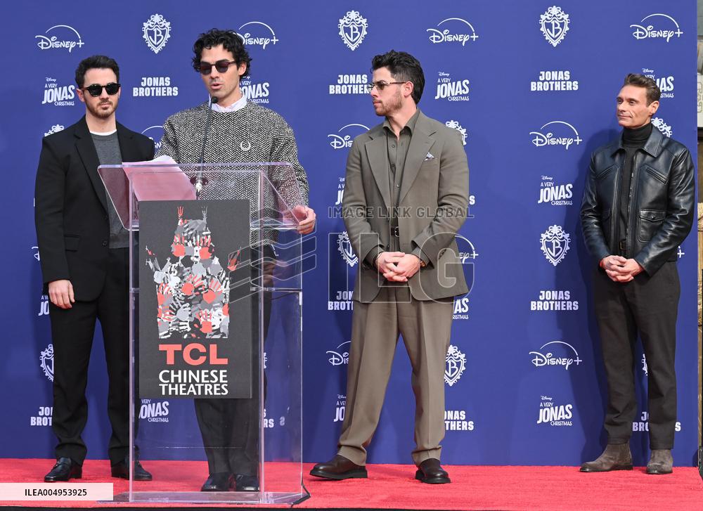 Jonas Brothers Hand and Footprint Ceremony