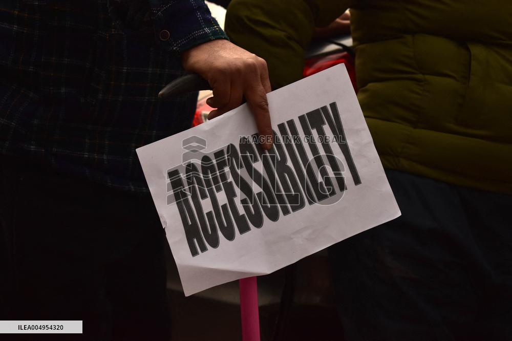 Protest On Persons with Disabilities Day - India