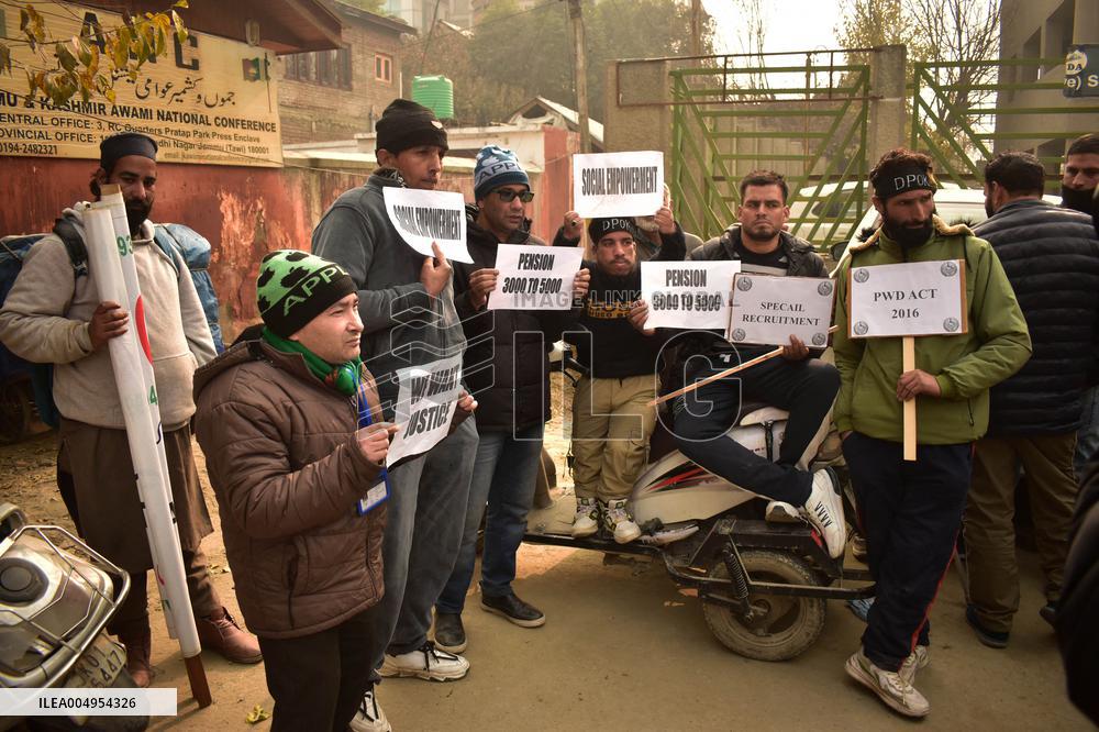 Protest On Persons with Disabilities Day - India