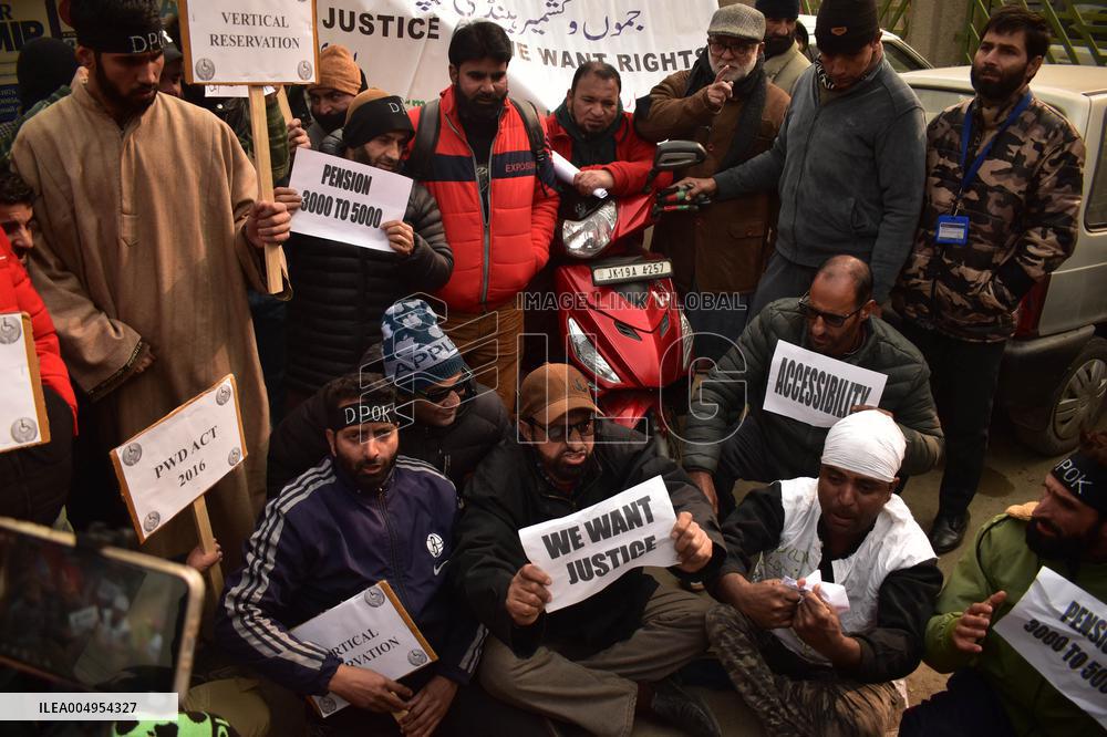 Protest On Persons with Disabilities Day - India