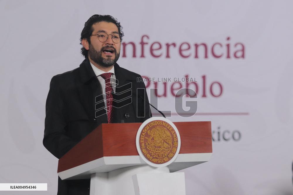 Mexican President Claudia Sheinbaum Holds Briefing Conference - Mexico