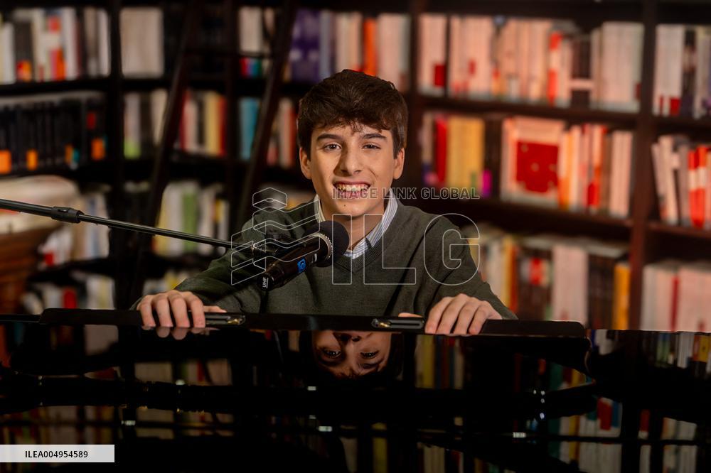 Gonzalo Pinillos Poses Before Junior Eurovision - Madrid