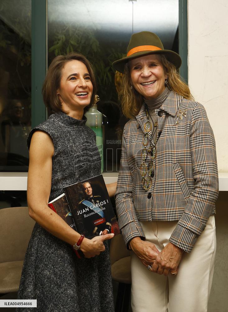 Laurence Debray presents the book of King Juan Carlos with the support of Infanta Elena