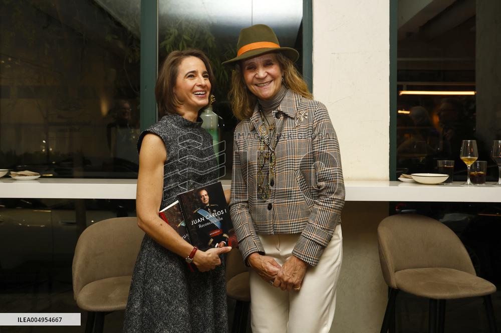 Laurence Debray presents the book of King Juan Carlos with the support of Infanta Elena