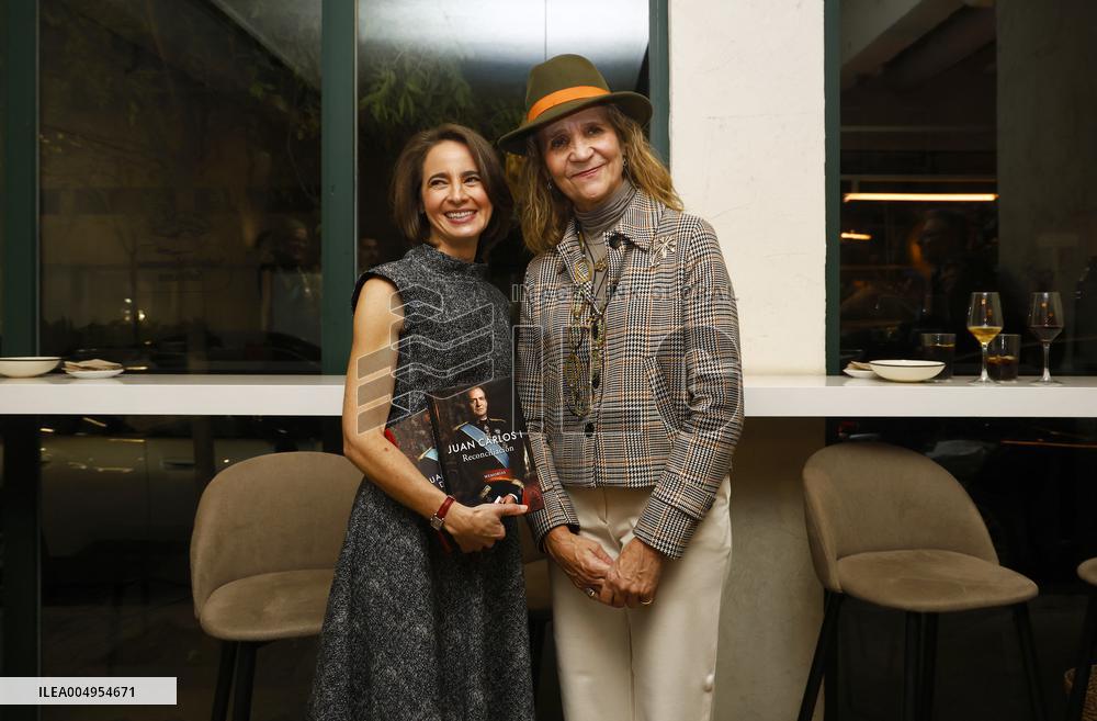 Laurence Debray presents the book of King Juan Carlos with the support of Infanta Elena