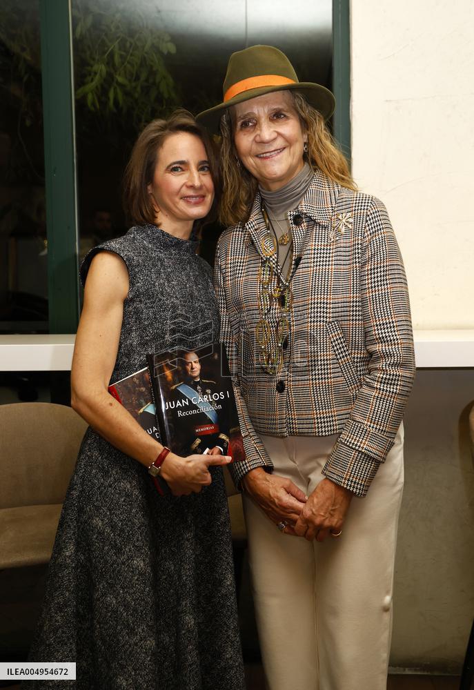 Laurence Debray presents the book of King Juan Carlos with the support of Infanta Elena