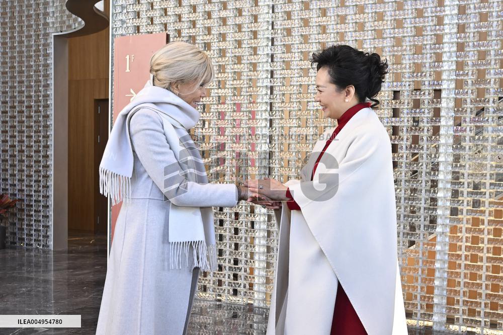 Brigitte Macron Visits the Beijing People's Art Theatre - China