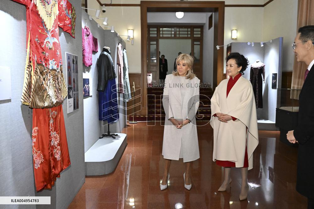 Brigitte Macron Visits the Beijing People's Art Theatre - China
