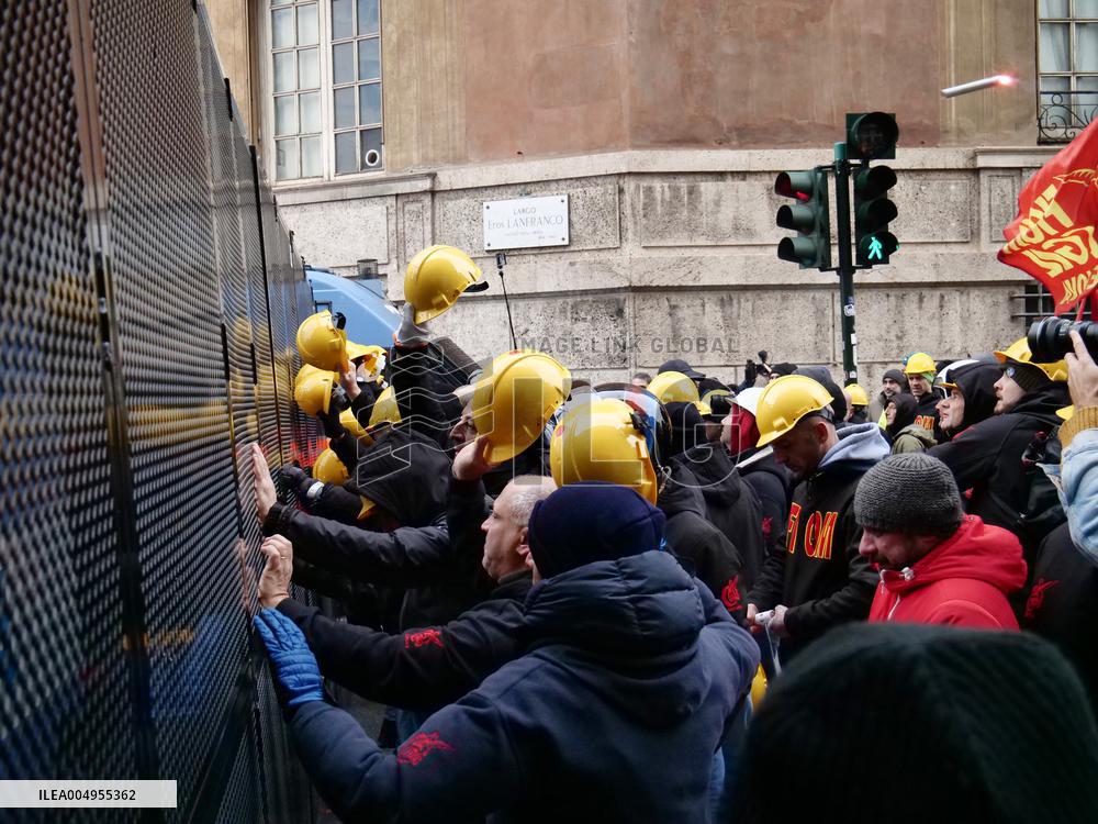 Former Ilva Workers Protest - Genoa